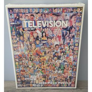 VTG 2005 White Mountain Puzzles USA‎  #270  Television History 1000 PC Puzzle